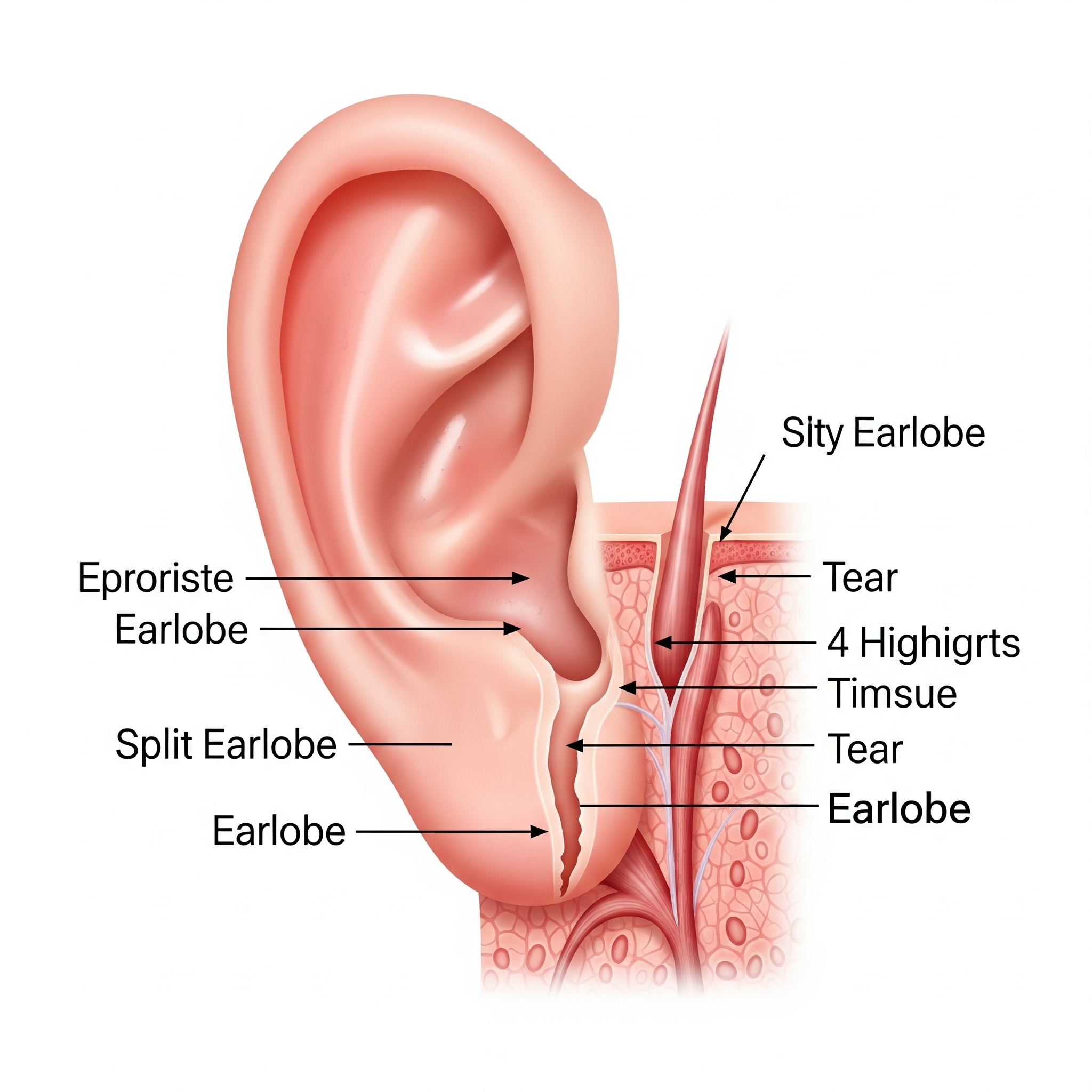 Split Earlobe Repair at Vilva Cosmetics